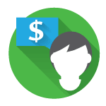 Icon with man thinking about stated income mortgage 